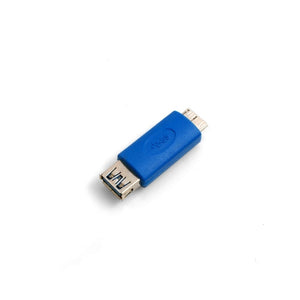 SYSTEM-S Micro USB 3.0 Micro-B male to USB Type A 3.0 input adapter cable adapter plug in blue