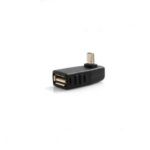 SYSTEM-S USB Tipo A femmina a mini USB maschio Adattatore angolato a 90° verso il basso