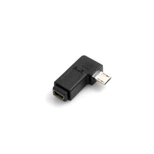 Lade das Bild in den Galerie-Viewer, Mini USB Eingang auf Micro USB Stecker 90° links gewinkelt Winkelstecker Adapter
