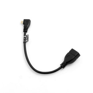 Cable micro HDMI macho 90° en ángulo recto macho a entrada HDMI hembra 21 cm