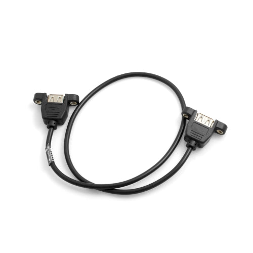 SYSTEM-S USB A female to USB A female panel mount connector USB cable extension cable 52cm