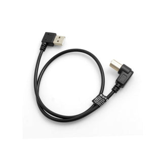 SYSTEM-S Cavo adattatore USB A maschio 90° ad angolo retto a USB tipo B maschio 90° ad angolo retto 50 cm