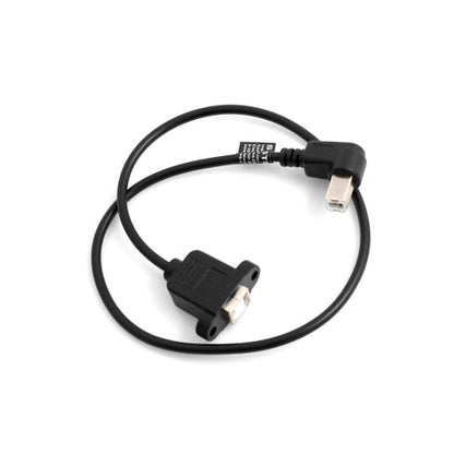 SYSTEM-S USB Typ B Stecker 90° Grad Winkel Rechtsgewinkelt auf USB B Eingang Panel Mount Stecker USB Kabel Verlängerungskabel 50cm