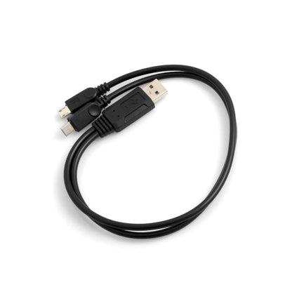 Cable en Y SYSTEM-S Cable USB 2.0 tipo A divisor a 2X Micro USB Cable de datos de 39 cm Cable de carga