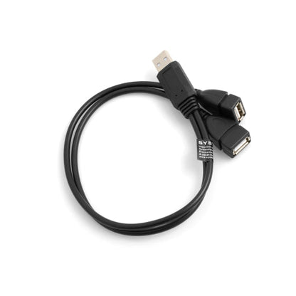 SYSTEM-S Y- Kabel USB Typ A Stecker zu 2 x USB Typ A Buchse Y-Splitter Adapter