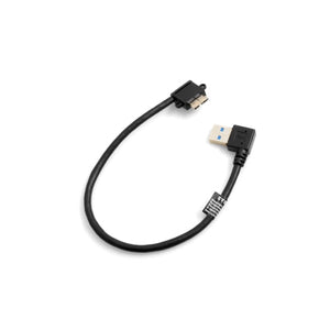 Cable de datos Micro USB 3.0 a USB A 3.0 cable de carga cable corto enchufe en ángulo 90 grados 26 cm