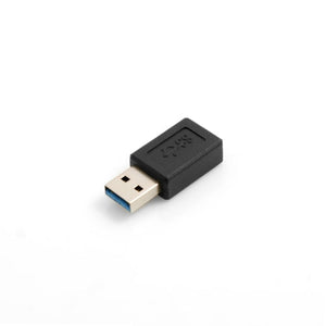 SYSTEM-S USB A 3.0 male (male) to USB 3.1 Type C female (female) cable adapter