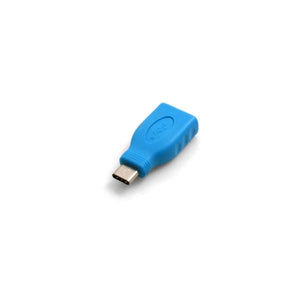 SYSTEM-S USB 3.1 adapter type C male to A 2.0 female in blue