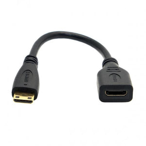 SYSTEM-S Mini HDMI 1.4 Tipo C (maschio) a Mini HDMI 1.4 Tipo C Femmina Convertitore Adattatore Cavo 15 cm