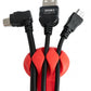 SYSTEM-S cable manager cable clip organizer desk cable clip cable fastening cable guide for desk in RED