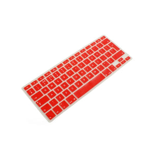 SYSTEM-S Silikon Tastaturschutz Tastaturabdeckung QWERTY EnglischeTastatur Abdeckung Schutz für MacBook Pro 13" 15" 17" / iMac / MacBook Air 13" in Rot