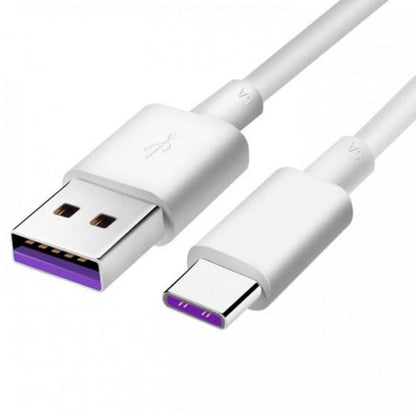 SYSTEM-S USB 3.1 Type C (male) to USB Type A 2.0 (female) fast charging cable 25W-5V-5A data cable charging cable 100 cm