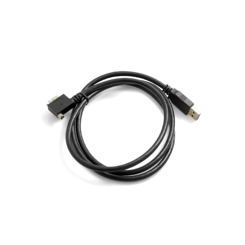 SYSTEM-S USB 3.0 A (male) to Micro USB 3.0 (male) Cable Left Angled 90 Degree Angle 120cm High Speed Data Cable Charging Cable with Locking Screw