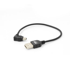 System-S Mini USB Kabel Datenkabel Ladekabel mit 90° Winkelstecker 90 Grad links gewinkelt 30 cm