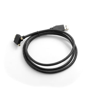 SYSTEM-S USB 3.0 A (male) zu Micro USB 3.0 (male) Kabel 30 Grad Gewinkelt Schräg Winkel 120cm High Speed Datenkabel Ladekabel mit Feststellschraube