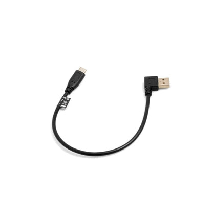 SYSTEM-S USB 3.1 Type C plug to USB A 2.0 90° degree left angled plug adapter cable data cable charging cable 28 cm