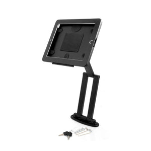 SYSTEM-S antifurto supporto da parete per presentazione POS per fiere, braccio girevole, supporto da parete flessibile con serratura per iPad Air