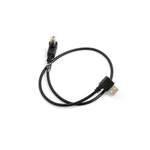 SYSTEM-S USB A (macho) 90° ángulo recto a USB Tipo B (macho) 90° ángulo recto cable adaptador 50 cm