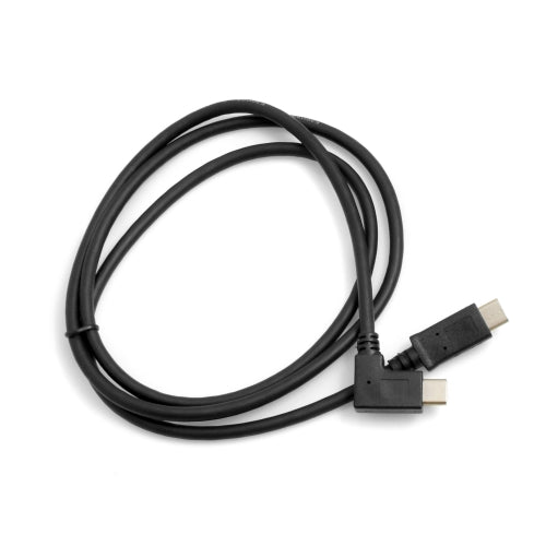 SYSTEM-S USB 3.1 Type C Stecker 90° gewinkelt zu USB 3.1. Type C Stecker Adapter Kabel Datenkabel Ladekabel 100cm