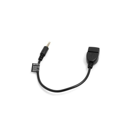 SYSTEM-S USB Typ A (female) zu 3,5mm Klinkenstecker AUX Audio Kabel in Schwarz