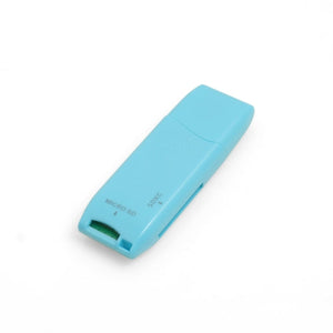 Adaptador lector de tarjetas System-S 2 en 1 USB Tipo A 3.0 a Micro SD SDXC SDHC en color azul