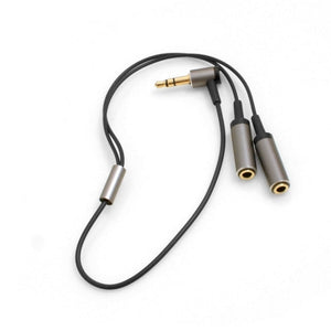 Cavo adattatore System-S splitter a Y jack da 3,5 mm spina stereo AUX a 2x prese jack da 3,5 mm 33 cm