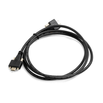 SYSTEM-S USB 3.1 Type C to USB 3.1 Type C cable with locking screw 120cm