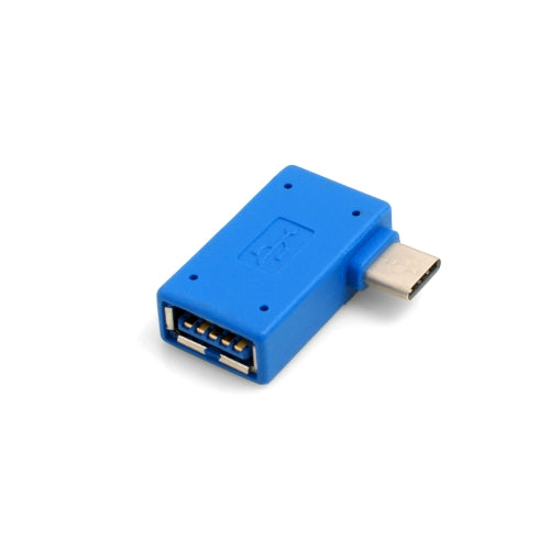 Adaptateur hôte System-S OTG On the Go USB Type C 3.1 coudé vers 3.0 Type A