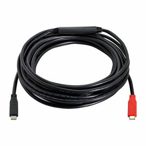 SYSTEM-S USB 3.1 One Way Cable 8 m Type C Male to Male Repeater Adapter in Black