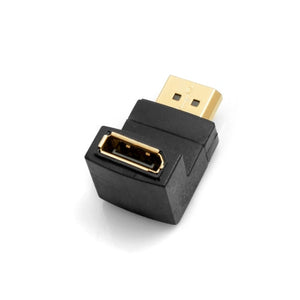 Adaptateur SYSTEM-S DisplayPort (mâle) vers DisplayPort (femelle) angle vers le bas