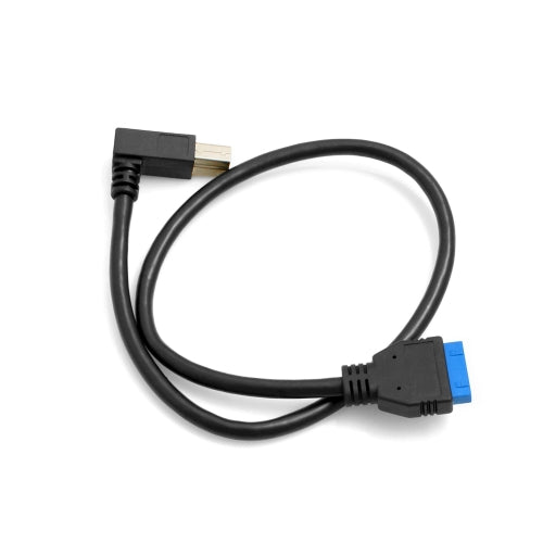 Adaptateur de câble SYSTEM-S USB Type B 3.0 coudé gauche vers carte mère 19 broches