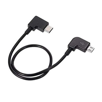 Câble coudé SYSTEM-S Micro USB vers 3.1 Type C 30 cm pour vélo électrique Bosch Intuvia