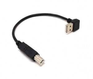 System-S USB Typ A Aufwärts gewinkelt zu USB Typ B Kabel 20 cm