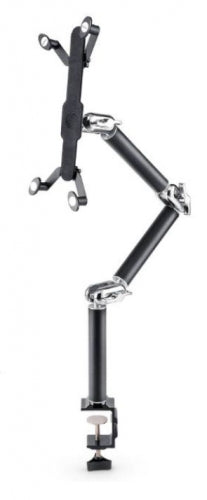 Universal gooseneck table mount holder 3-joint holding arm for tablet PC's eBook reader in black