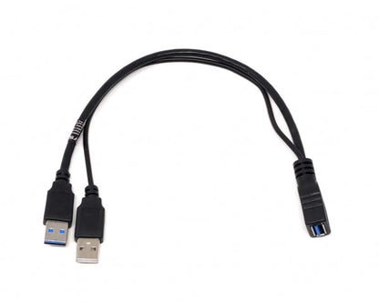 System-S Y cable USB Type A 3.0 socket to 1 x USB Type A 3.0 and 1x USB A Type 2.0