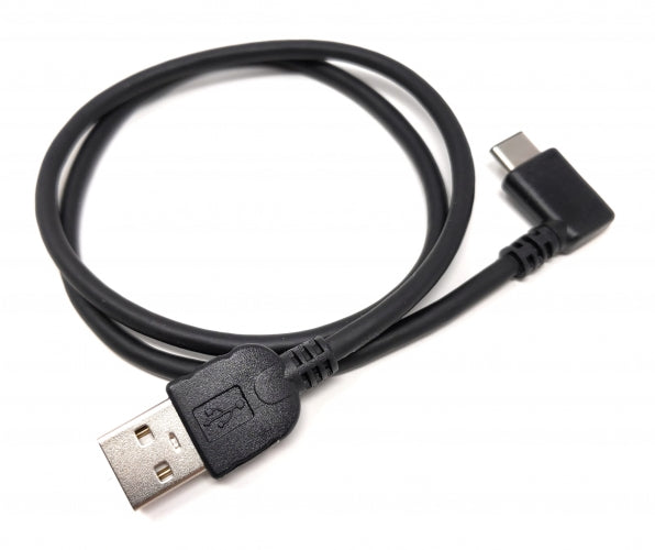 SYSTEM-S USB Typ A (Male) auf USB Typ C 3.1 (Male) gewinkelt Kabel 50 cm