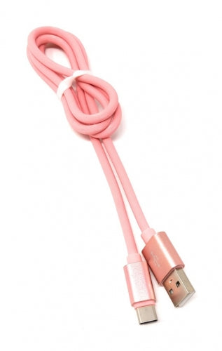 SYSTEM-S USB Kabel Typ 3.1 Typ C zu Typ A 90 cm rosa High-Speed Quick Charge 6.5A (Max)