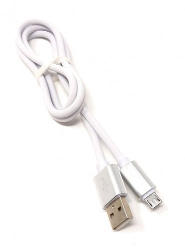 SYSTEM-S USB Kabel Typ Micro zu Typ A 90 cm weiß High-Speed Quick Charge 6.5A (Max)