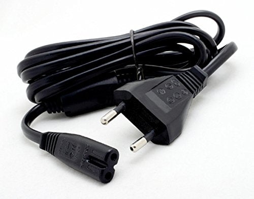 System-S power supply cable with Euro plug, black 1.3m Euro power cable, power cable, 230v razor cable