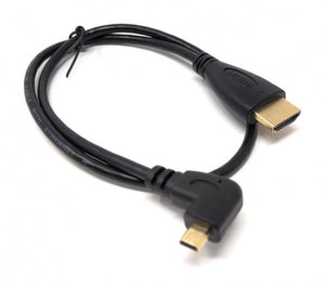 System-S Micro HDMI rechts gewinkelt auf Standard HDMI Kabel 50 cm