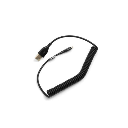 SYSTEM-S Micro USB Spiral Kabel 50-100 cm