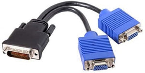 System-S LFH DMS-59pin Stecker auf 15Pin VGA RGB Buchse Kabel für PC Grafikkarte