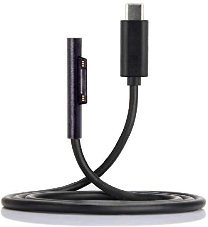 System-S USB 3.1 Typ C Ladekabel für Microsoft Surface Pro 3 4 5 6 Book 12V-15V 150cm