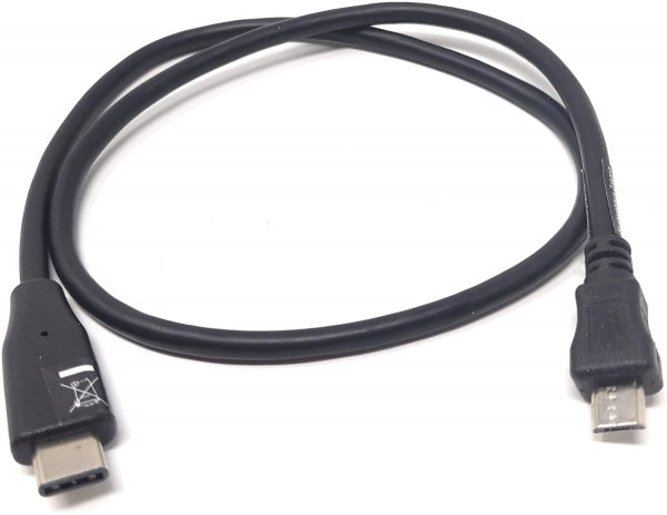 Adaptador de host System-S USB tipo C 3.1 para conector Micro USB, cable de host OTG On The Go de 50 cm