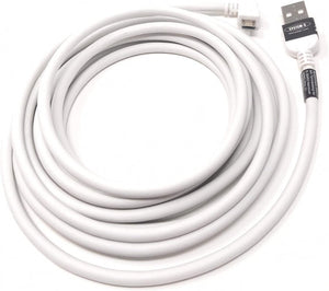 3 m Micro USB 2.0 cable angled 90 degree angle plug (left) WHITE