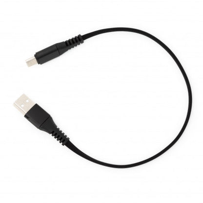 SYSTEM-S USB Typ C 3.1 Kabel auf USB Typ A 2.0 Flachkabel in Schwarz 30 cm