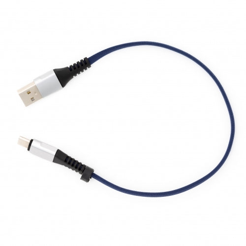 Cable System-S USB Tipo C 3.1 a USB Tipo A 2.0 angulado 90° en azul 29 cm