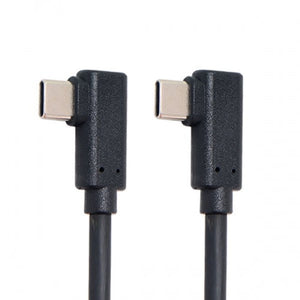 System-S USB Type C 3.1 cable to USB Type C 3.1 Gen 2 65W Gbit/s 90° degree angled 180cm