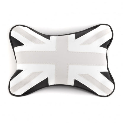 Almohada para el cuello del coche SYSTEM-S, reposacabezas, estilo británico, piel sintética