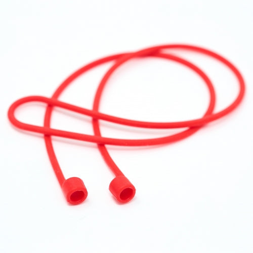 Soporte de correa de silicona System-S 2x para auriculares AirPods en rojo